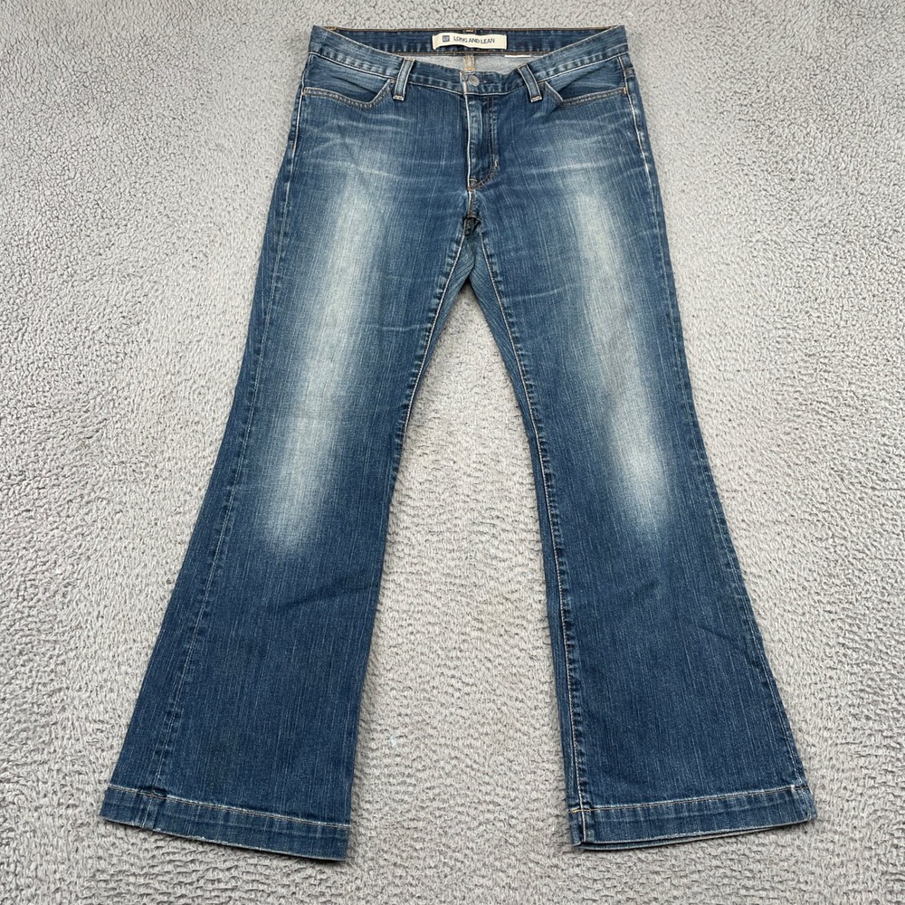Gap Jeans Women 10 Blue Long and Lean Stretch Bootcut Mid Rise Denim Classic